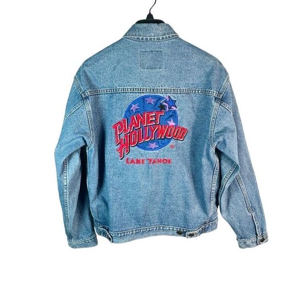Planet Hollywood Other - Vintage Planet Hollywood Lake Tahoe Trucker Jacket Men's Size M Jean Denim Coat